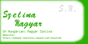 szelina magyar business card